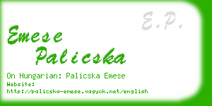 emese palicska business card